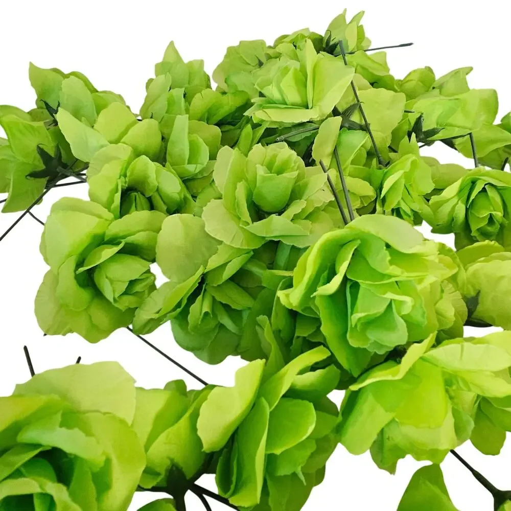 Lime Green Silk Roses 2.5